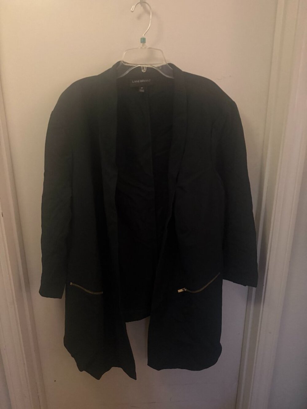 Lane Bryant Black Duster Blazer W 24